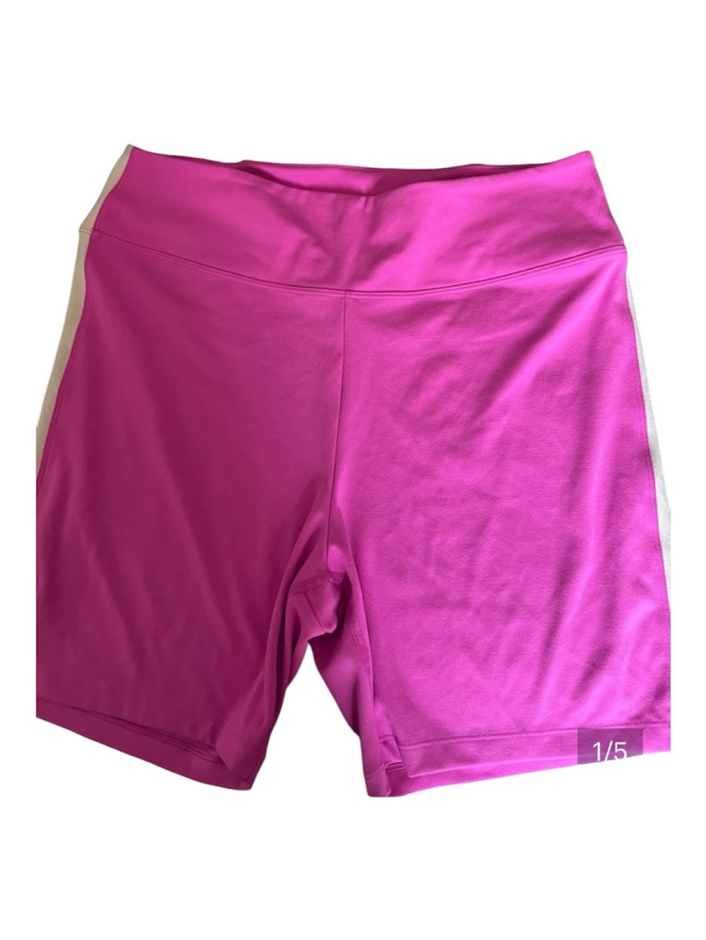 Women’s High-Waist Athletic Bike Shorts in Bright Pink